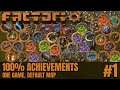 Factorio 100% Achievements | Default Map | #1 Starting with Lazy Bastard