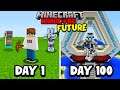 I Survived 100 Days in the FUTURE in Hardcore Minecraft...