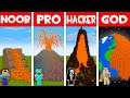 Minecraft NOOB vs PRO vs HACKER vs GOD: NOOB FOUND SECRET VOLCANO HOUSE! (Animation)
