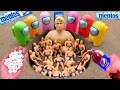 Coca Cola, Different Fanta, Mtn Dew, Pepsi,Sprite and Stretch Armstrong vs Mentos in Big Underground