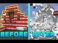 Exploding A Noobs Base And Giving Him A New One | Minecraft