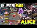 UNLIMITED MANA !! Alice Best build and Gameplay 2021 ~ Alice Mobile Legends
