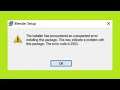 Blender - The Installer Has Encountered an unexpected Error Installing This Package. Error Code 2503