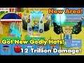 Update! Got New Best Godly Hats! 12 Trillion Damage! Got New Swords! - Unboxing Simulator Roblox
