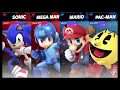 Super Smash Bros Ultimate Amiibo Fights   Request #3786 Sonic & Mega Man vs Mario & Pac Man
