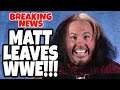 MATT HARDY LEAVES WWE!!! WWE Breaking News