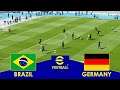 BRAZIL vs GERMANY - Full Match All Goals HD | eFootball PES 2021