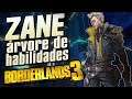 Zane, árvores de habilidades(Incógnito, Agente Duplo e Contratado) - Borderlands 3