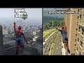 GTA 5 Spiderman Mod vs The Amazing Spider man 2 | PC | spiderman!