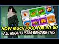 How Much Food EXP To Get To LVL 80? ALL MIGHT USERS BEWARE! - [MHA] The Strongest Hero
