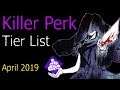Dead by Daylight - Killer Perk Tier List (April 2019)