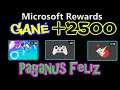 Gané 2500 Puntos De Microsoft Rewards En Conjunto Semanal |  Paganus Feliz