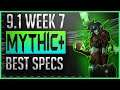 9.1 Week 7 of Mythic+: BEST & WORST Specs, Most Popular Specs, Who is Rising & More