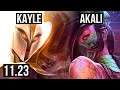 KAYLE vs AKALI (MID) | 10/1/5, Legendary, 500+ games | EUW Master | 11.23