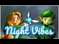 The music that plays when Link is on a date in the Lost Woods with Saria at night in the rain.
