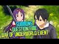 War of Underworld Event! Q&A Time playing Sword Art Online Alicization Rising Steel
