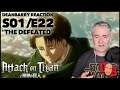 Attack On Titan S01/E22 “The Defeated” REACTION