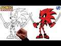 How to Draw Deadpool Sonic | Fusion Drawing