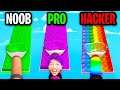 NOOB vs PRO vs HACKER In GLITTER SCRAPE 3D!? (ALL LEVELS! *SATISFYING APP!*)