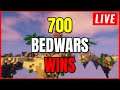 Road To 700 Bedwars Wins! - Grinding Minecraft Bedwars LIVE🔴 (5 Year Anniversary On YouTube)