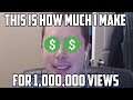 This Is How Much I Make From 1,000,000 Views On YouTube