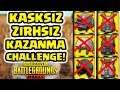 KASKSIZ VE ZIRHSIZ OYUN KAZANMA CHALLENGE!! | PUBG Mobile