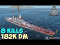 World of WarShips | Vittorio Veneto | 8 KILLS | 182K Damage - Replay Gameplay 4K 60 fps