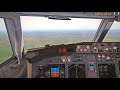 Crosswind Landing Surat Thani Nok Air 737-800 Cockpit [X-Plane 11]