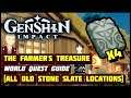 Genshin Impact - The Farmer's Treasure / All Old Stone Slate Locations (World Quest Guide)