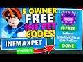 5 FREE OWNER INFINITE PET CODES IN SPEED CHAMPIONS UPDATE! Roblox *
