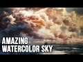 Amazing Watercolor Sky by Sergey Temerev | Painting Masters 54