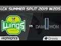 JAG vs DWG Highlights Game 3 LCK Summer 2019 W2D5 Jin Air Green Wings vs DAMWON Gaming LCK Highlight