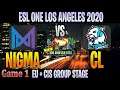 Nigma vs CL Game 1 | Bo3 | Group Stage EU + CIS ESL ONE LOS ANGELES | DOTA 2 LIVE | NO CASTER
