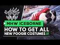 Monster Hunter World Iceborne | THE BEST POOGIE OUTFIT! How to Unlock All New Poogie Costumes