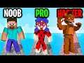NOOB vs PRO vs HACKER In CRAFT RUNNER! (LANKYBOX MINECRAFT 100 DAYS CHALLENGE!)