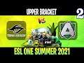 Secret vs Alliance Game 2 | Bo3 | Upper Bracket ESL One Summer 2021 | DOTA 2 LIVE