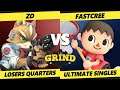 The Grind 141 Losers Quarters - ZD (Fox) Vs. fastcree (Villager) Smash Ultimate - SSBU