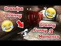 Train running over Granny Grandpa 😂 Granny 3 Train Funny Moments