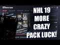 MORE INSANE PACK LUCK! (Thanks PackDaddy) - NHL 19 Pack Opening