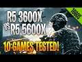 Ryzen 3600X vs Ryzen 5600X | 10 Game Benchmark Test and Gameplay