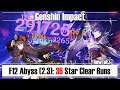 Genshin Impact 2.3 - F12 Abyss 36 Stars Clear (Double Anemo Raiden & HuXingZhong)
