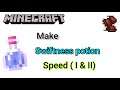 Make Potion of Swiftness (Speed I & II) Super Quick Tutorial Minecraft #shorts