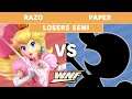 WNF 3.8 Razo (Peach) vs Paper (Mr Game and Watch) - Losers Semi Finals - Smash Ultimate