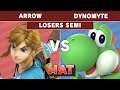 HAT 72 - Arrow (Link) Vs. FS | Dynomyte (Yoshi) Losers Semi Finals - Smash Ultimate
