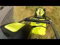 #Ryobi #Lawnmower #Testing #Brushless Eats a lot of Batteries. Maybe because it’s long the grass.