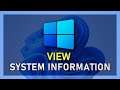 How To View System Information in Windows 11