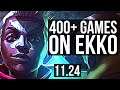 EKKO vs SETT (MID) | 2.8M mastery, 400+ games, 6/2/6 | KR Diamond | 11.24