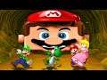 Mario Party 6 - Bridge Minigames - Mario vs Yoshi vs Peach vs Luigi (Master Difficulty)