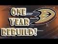 NHL 20 Anaheim Ducks ONE Year Stanley Cup Rebuild!