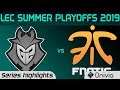 G2 vs FNC Series Highlights LEC Summer 2019 Playoffs G2 Esports vs Fnatic LEC Highlights By Onivia